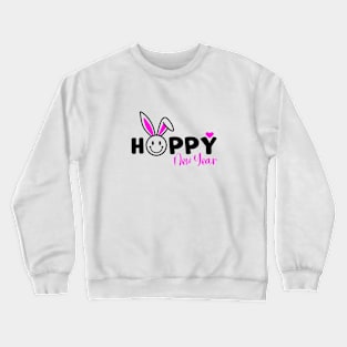 Rabbit Happy New Year 2023 T-Shirt Bunny Smiley Pink T-Shirt Crewneck Sweatshirt